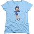 BETTY BOOP/OFFICER BOOP - S/S WOMENS TEE - LIGHT BLUE