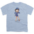 BETTY BOOP/OFFICER BOOP - S/S YOUTH 18/1 - LIGHT BLUE