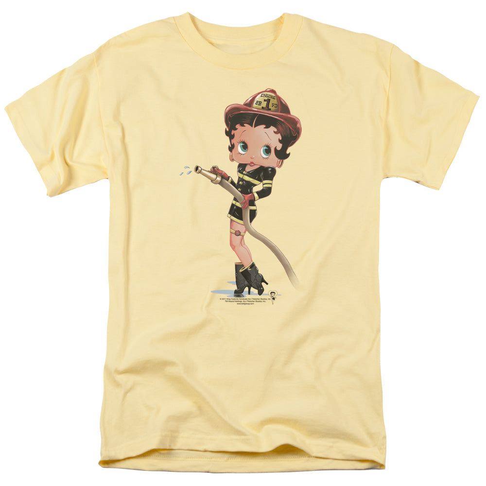 BETTY BOOP/FIREFIGHTER - S/S ADULT 18/1 - BANANA