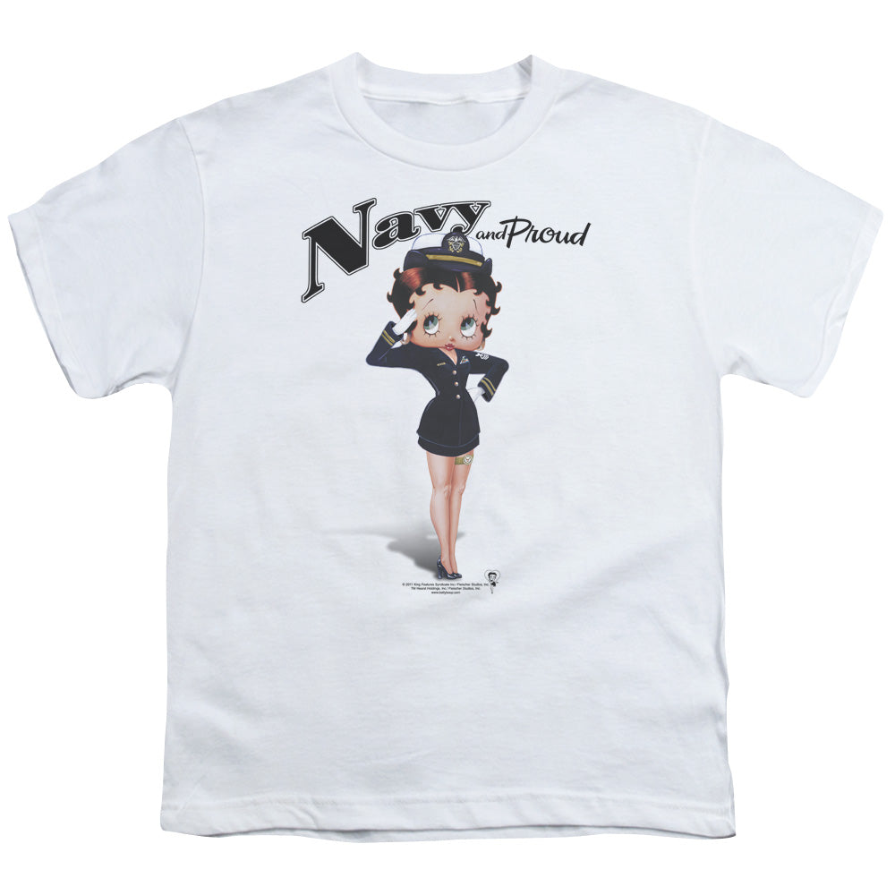 BETTY BOOP/NAVY BOOP - S/S YOUTH 18/1 - WHITE