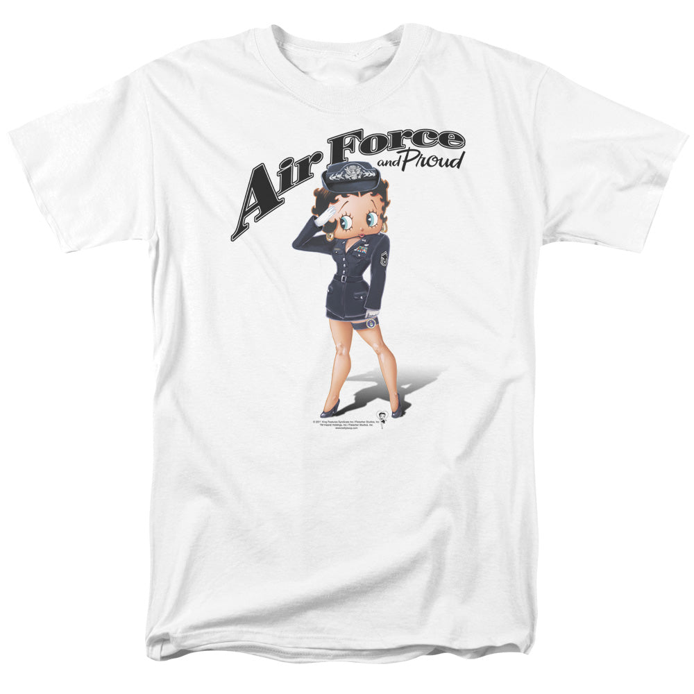 BETTY BOOP/AIR FORCE BOOP - S/S ADULT 18/1 - WHITE