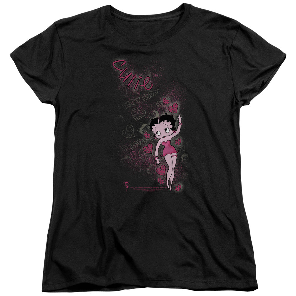 BETTY BOOP/CUTIE - S/S WOMENS TEE - BLACK