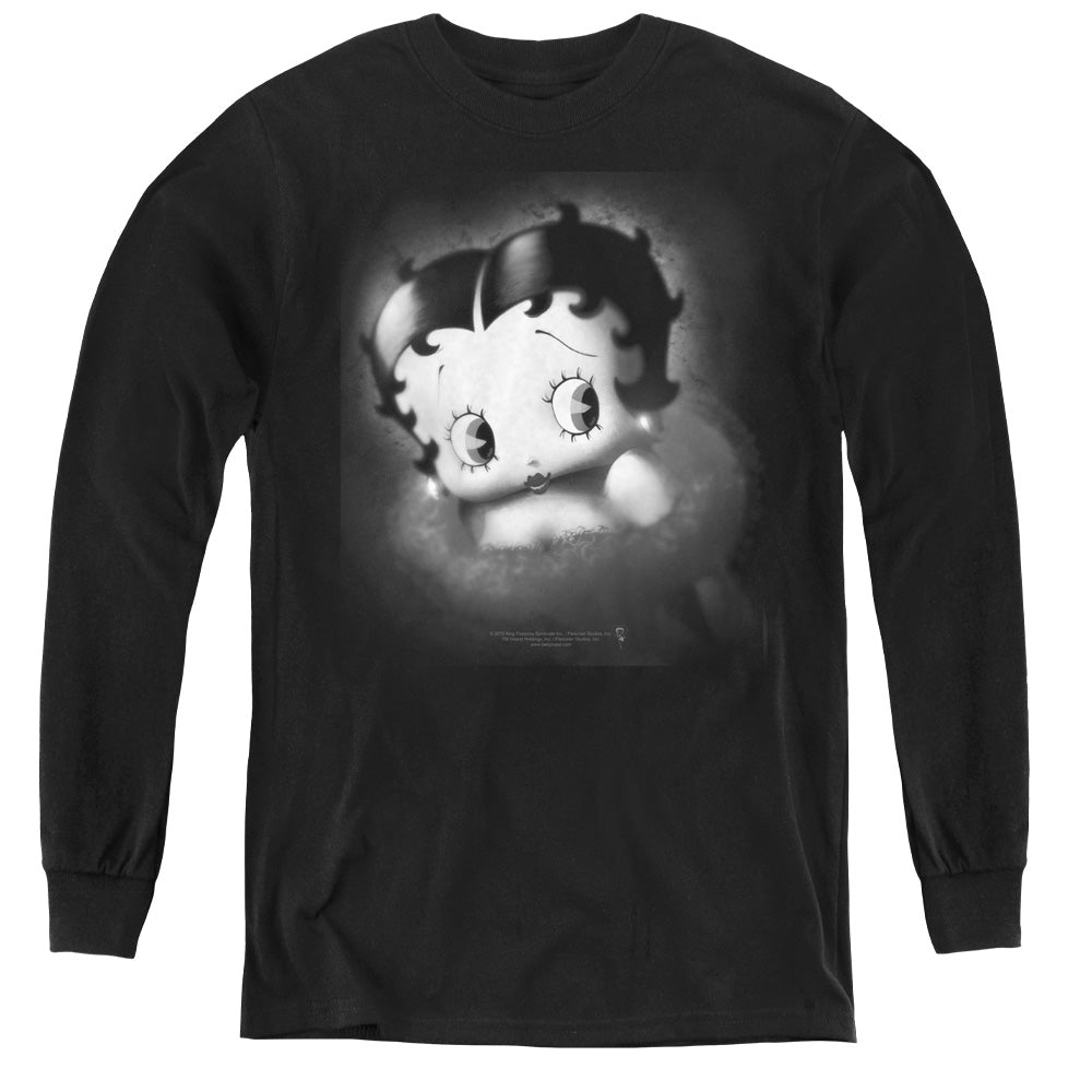 BETTY BOOP/VINTAGE STAR - YOUTH LONG SLEEVE TEE - BLACK