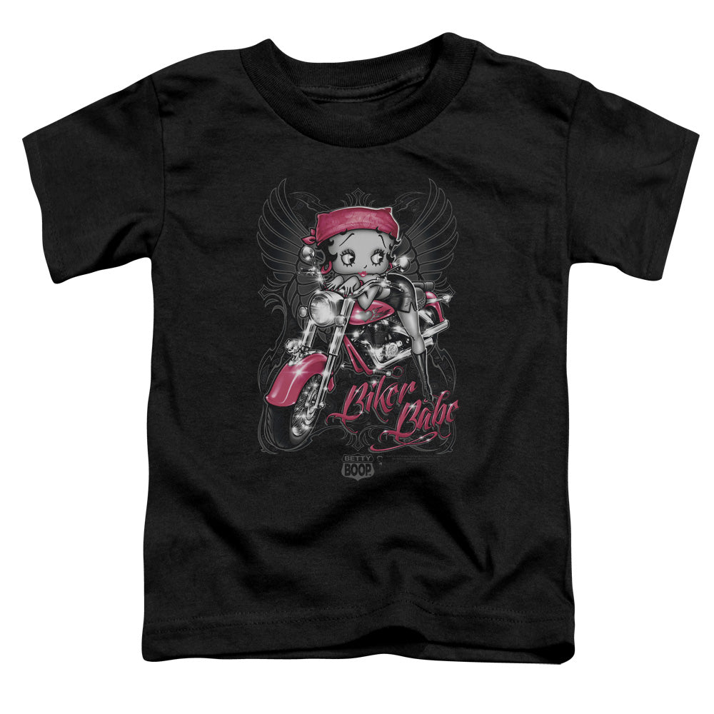 BETTY BOOP/BIKER BABE - S/S TODDLER TEE - BLACK