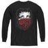 BETTY BOOP/BANDANA & ROSES - YOUTH LONG SLEEVE TEE - BLACK