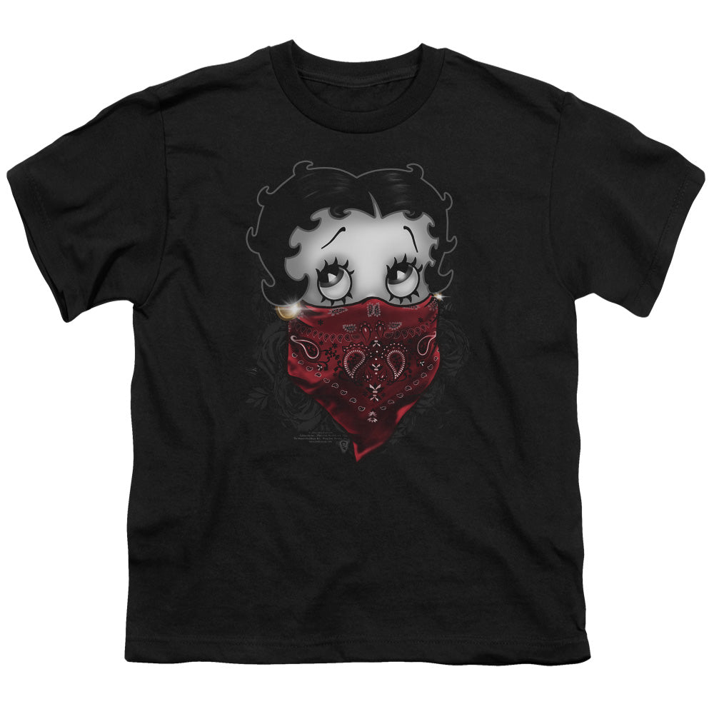 BETTY BOOP/BANDANA & ROSES - S/S YOUTH 18/1 - BLACK
