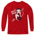BETTY BOOP/LOVER GIRL - YOUTH LONG SLEEVE TEE - RED