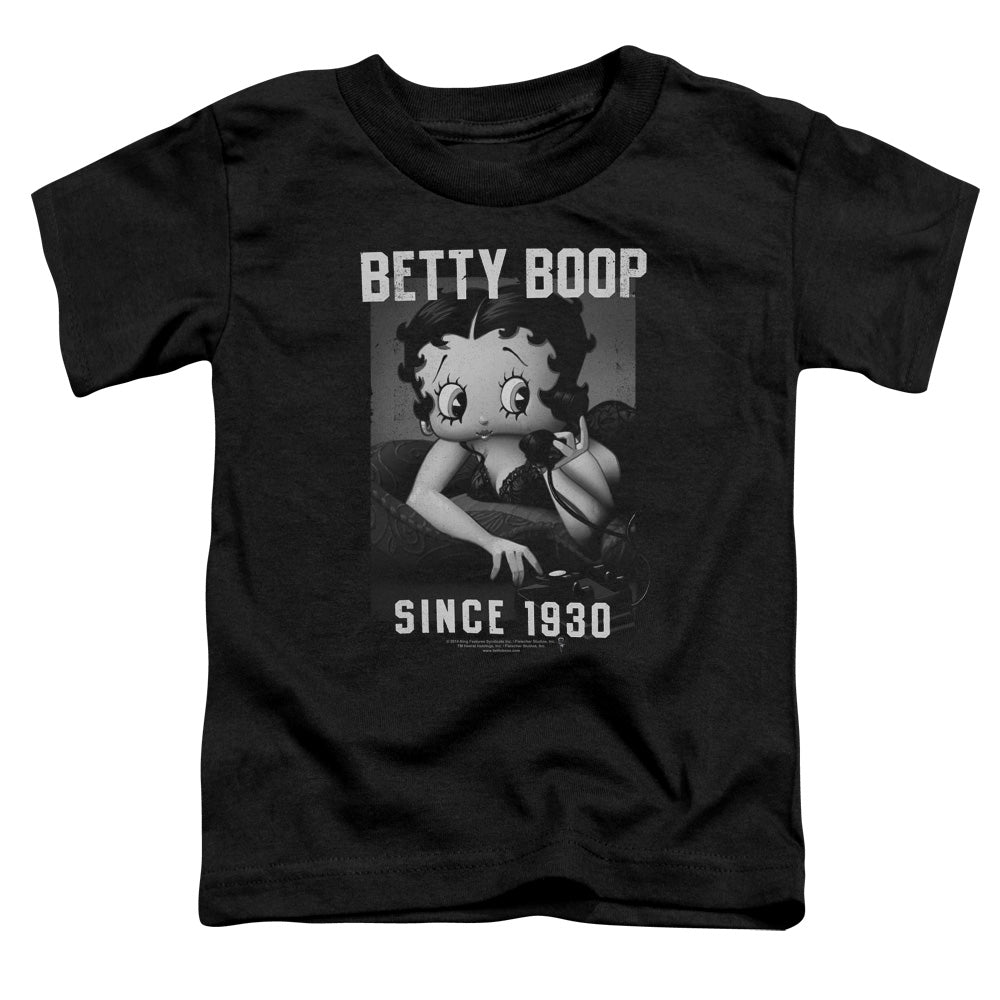 BETTY BOOP/ON THE LINE - S/S TODDLER TEE - BLACK