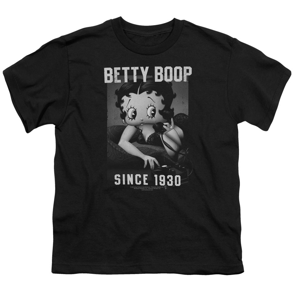 BETTY BOOP/ON THE LINE - S/S YOUTH 18/1 - BLACK