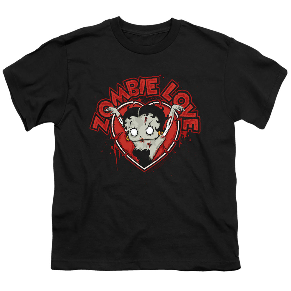 BETTY BOOP/HEART YOU FOREVER - S/S YOUTH 18/1 - BLACK