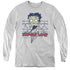 BETTY BOOP/ZOMBIE PINUP - YOUTH LONG SLEEVE TEE - ATHLETIC HEATHER