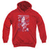 BETTY BOOP/BOOP BALL - YOUTH PULLOVER HOODIE - RED