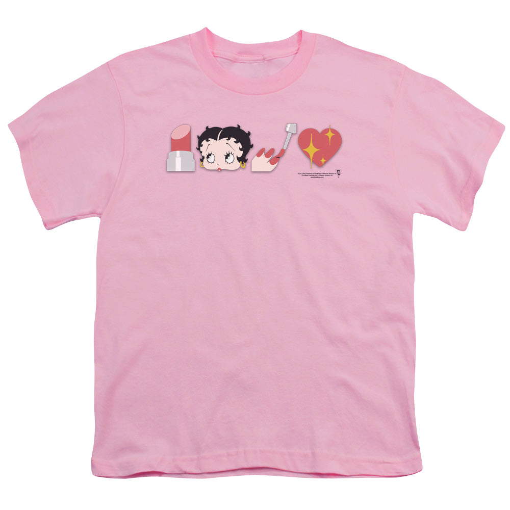 BETTY BOOP/SYMBOLS - S/S YOUTH 18/1 - PINK