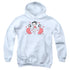 BETTY BOOP/BB DANCE - YOUTH PULLOVER HOODIE - WHITE