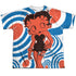 BETTY BOOP/MOD RINGS (FRONT/BACK PRINT) - S/S YOUTH POLY CREW - MULTI