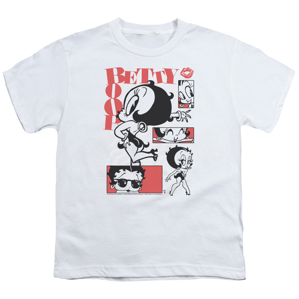 BETTY BOOP/STYLIN SNAPS - S/S YOUTH 18/1 - WHITE