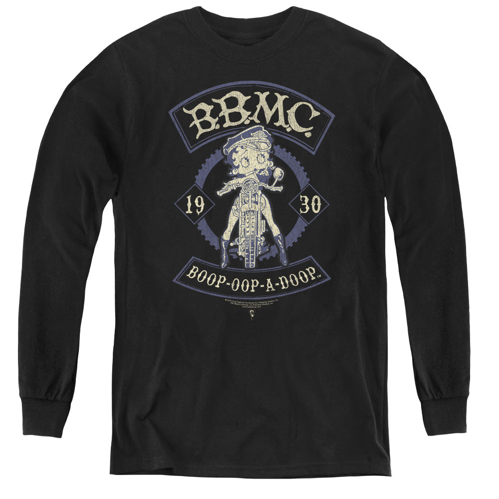 BETTY BOOP/B.B.M.C. - YOUTH LONG SLEEVE TEE - BLACK