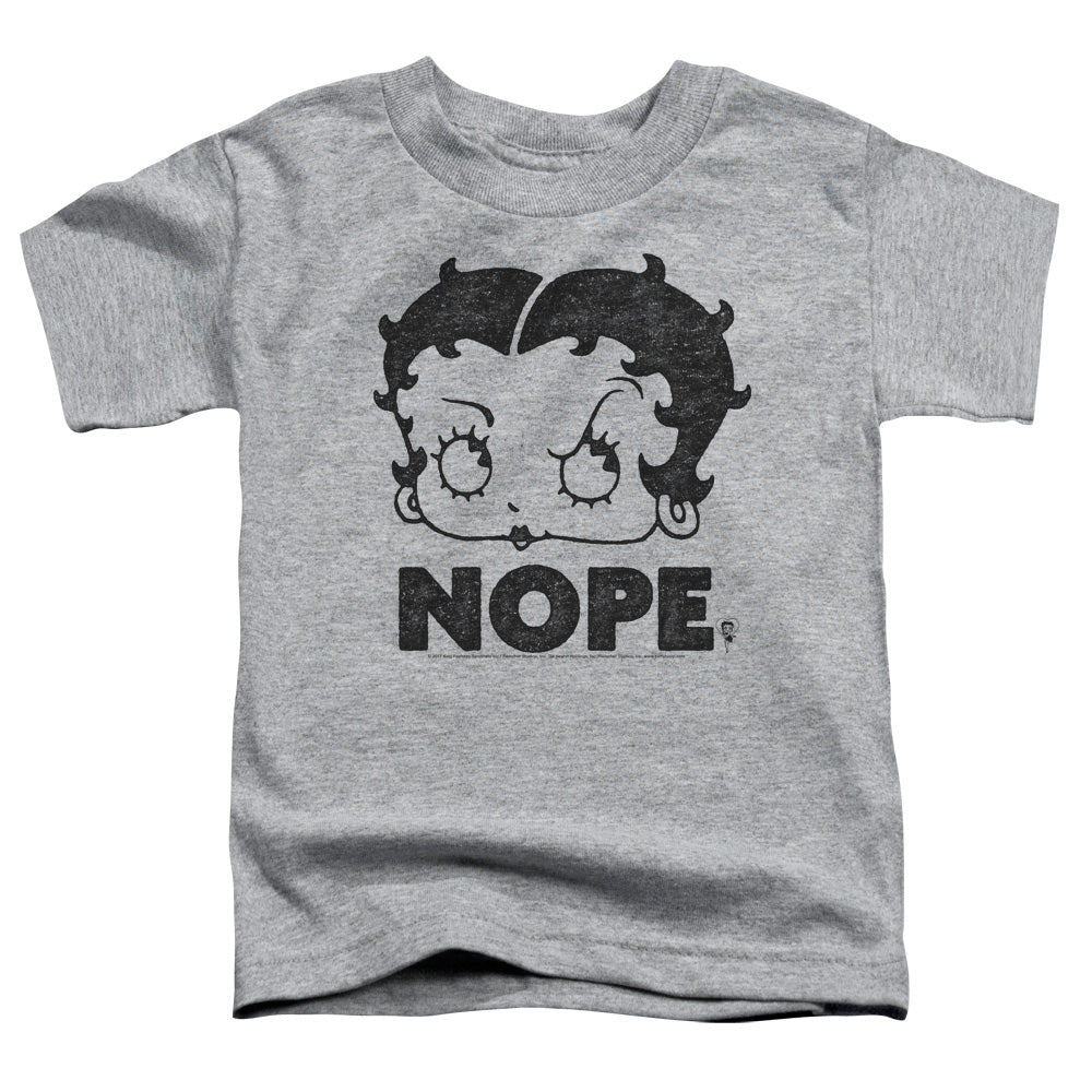 BETTY BOOP/BOOP NOPE - S/S TODDLER TEE - ATHLETIC HEATHER