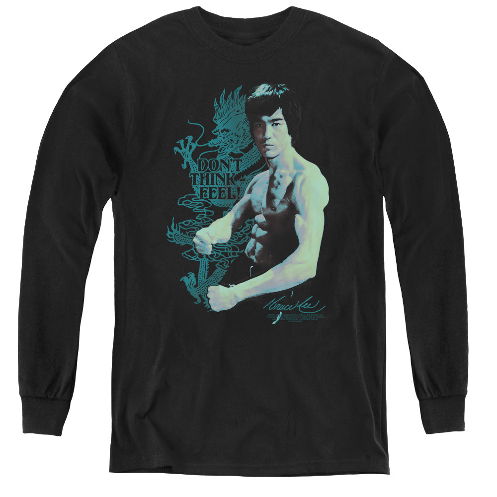 BRUCE LEE/FEEL - YOUTH LONG SLEEVE TEE - BLACK