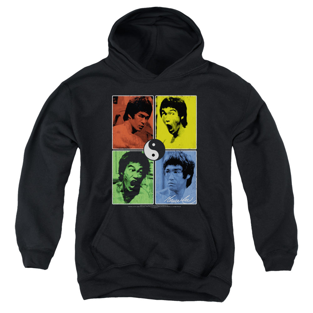 BRUCE LEE/ENTER COLOR BLOCK - YOUTH PULLOVER HOODIE - BLACK