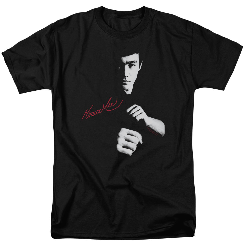 BRUCE LEE/THE DRAGON AWAITS - S/S ADULT 18/1 - BLACK