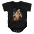 BRUCE LEE/YELLOW JUMPSUIT - INFANT SNAPSUIT - BLACK