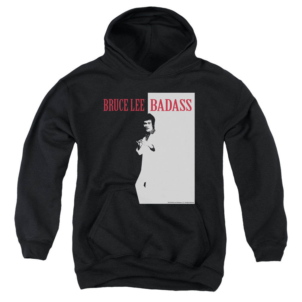 BRUCE LEE/BADASS - YOUTH PULLOVER HOODIE - BLACK