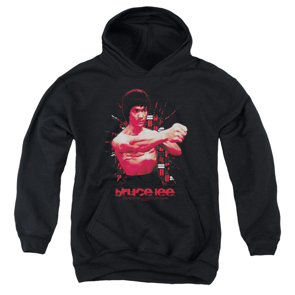 BRUCE LEE/THE SHATTERING FIST - YOUTH PULLOVER HOODIE - BLACK