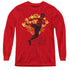 BRUCE LEE/IMMORTAL DRAGON - YOUTH LONG SLEEVE TEE - RED