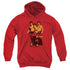 BRUCE LEE/NUNCHUCKS -  YOUTH PULLOVER HOODIE  - RED
