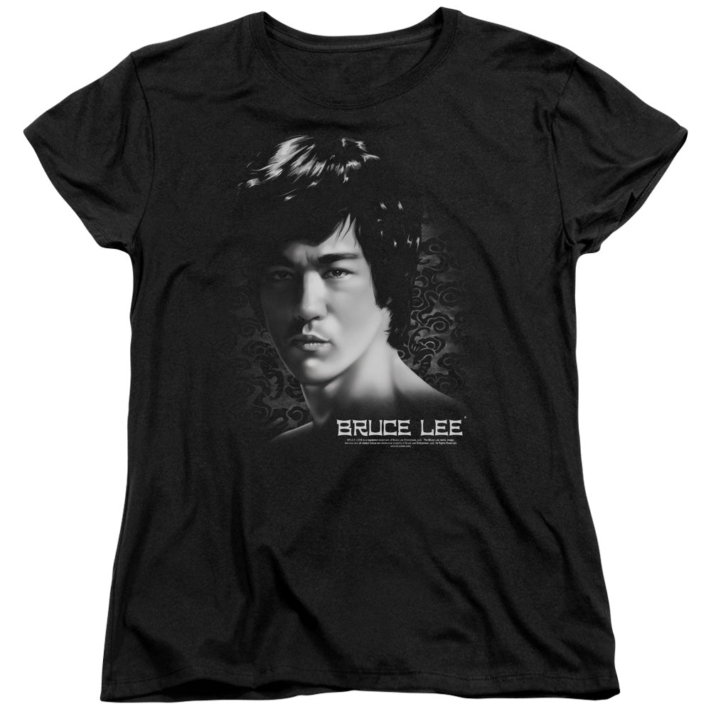 BRUCE LEE/IN YOUR FACE - S/S WOMENS TEE - BLACK