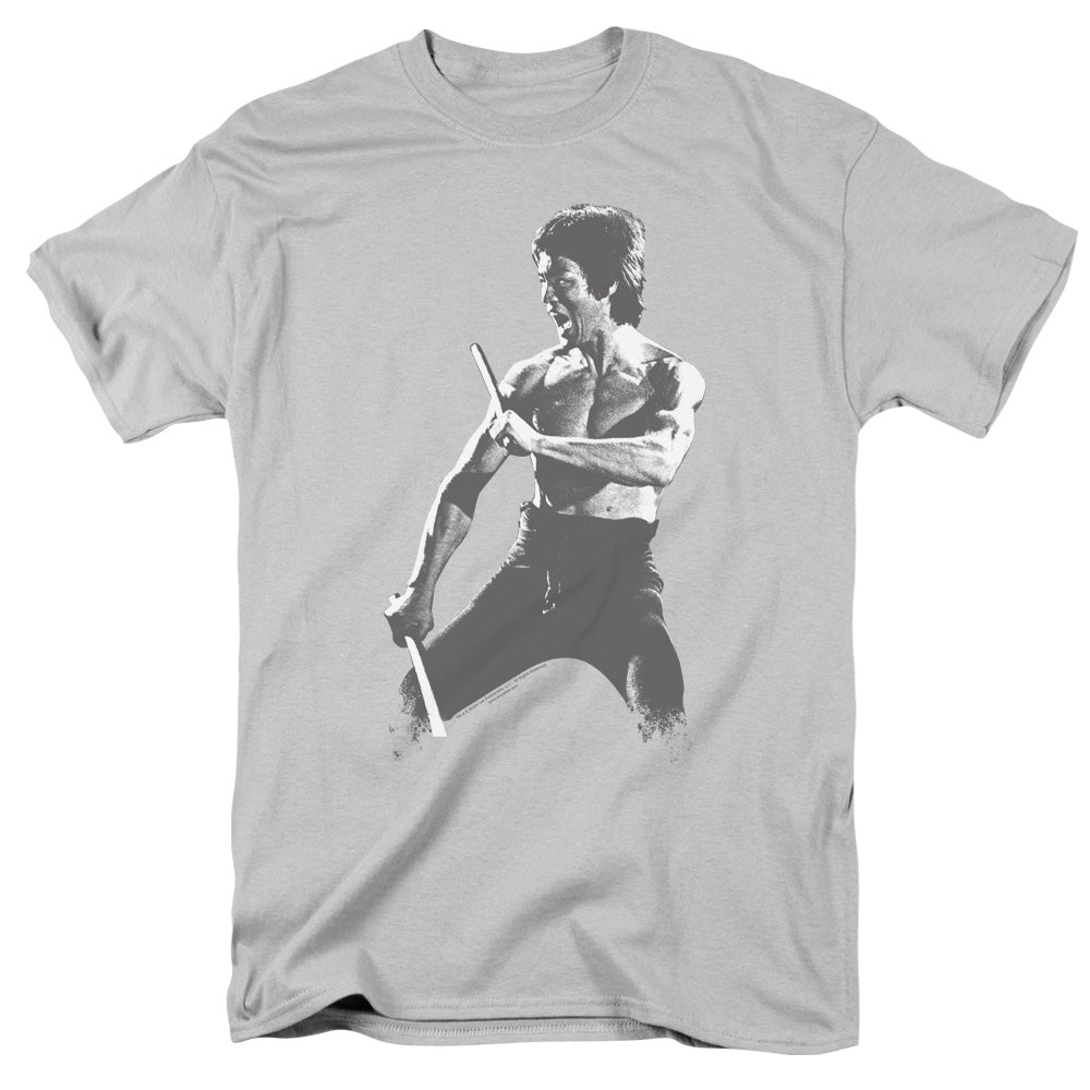 BRUCE LEE/CHINESE CHARACTERS - S/S ADULT 18/1 - SILVER