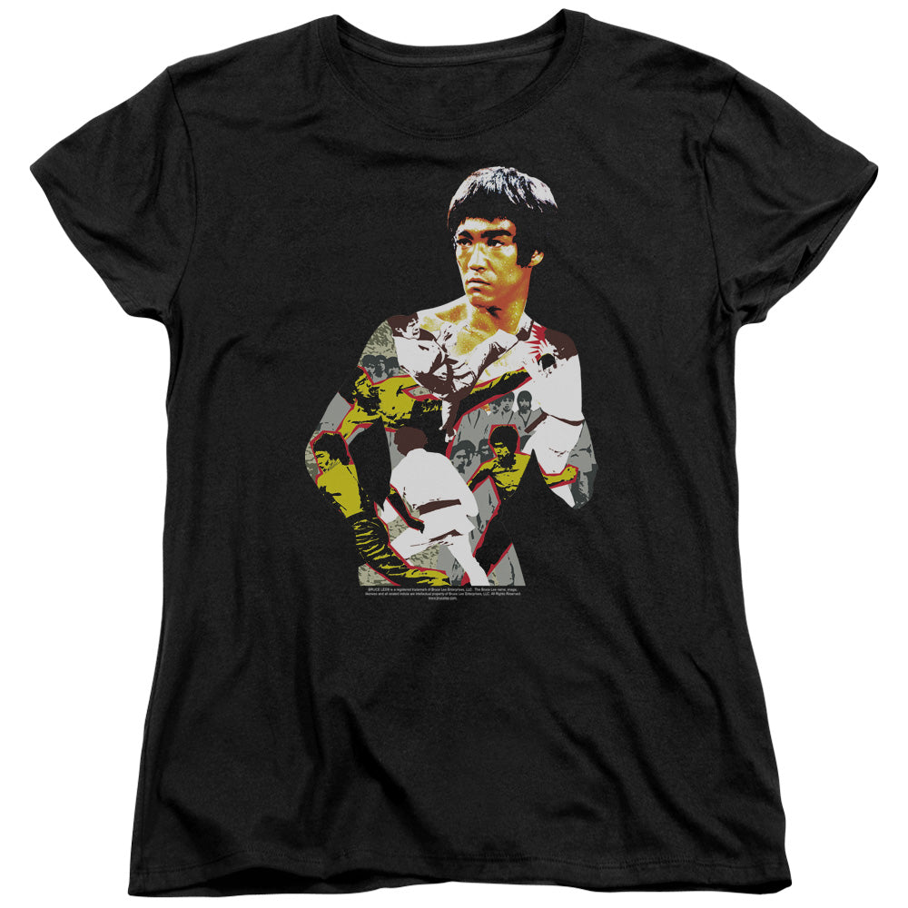 BRUCE LEE/BODY OF ACTION - S/S WOMENS TEE - BLACK