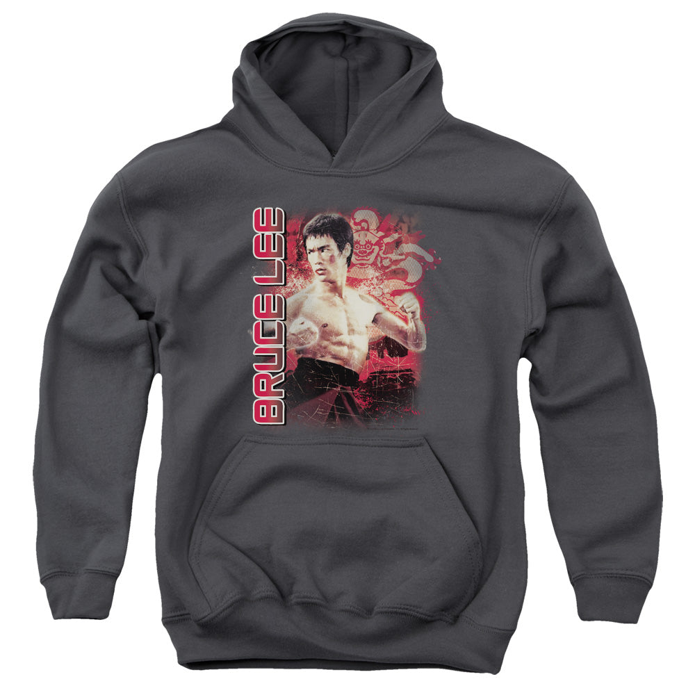 BRUCE LEE/FURY - YOUTH PULLOVER HOODIE - CHARCOAL