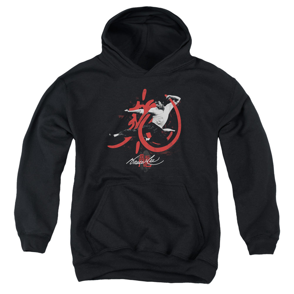 BRUCE LEE/HIGH FLYING - YOUTH PULLOVER HOODIE - BLACK