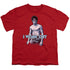 BRUCE LEE/LEE WORKS OUT - S/S YOUTH 18/1 - RED