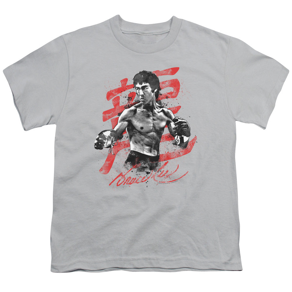 BRUCE LEE/INK SPLATTER - S/S YOUTH 18/1 - SILVER