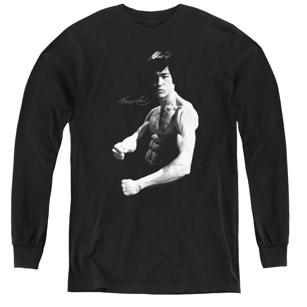 BRUCE LEE/STANCE - YOUTH LONG SLEEVE TEE - BLACK