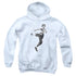 BRUCE LEE/FLYING KICK - YOUTH PULLOVER HOODIE - WHITE