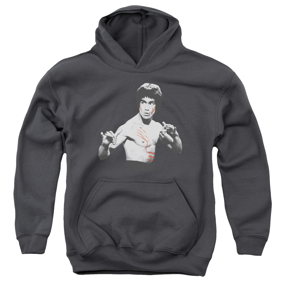 BRUCE LEE/FINAL CONFRONTATION - YOUTH PULLOVER HOODIE - CHARCOAL