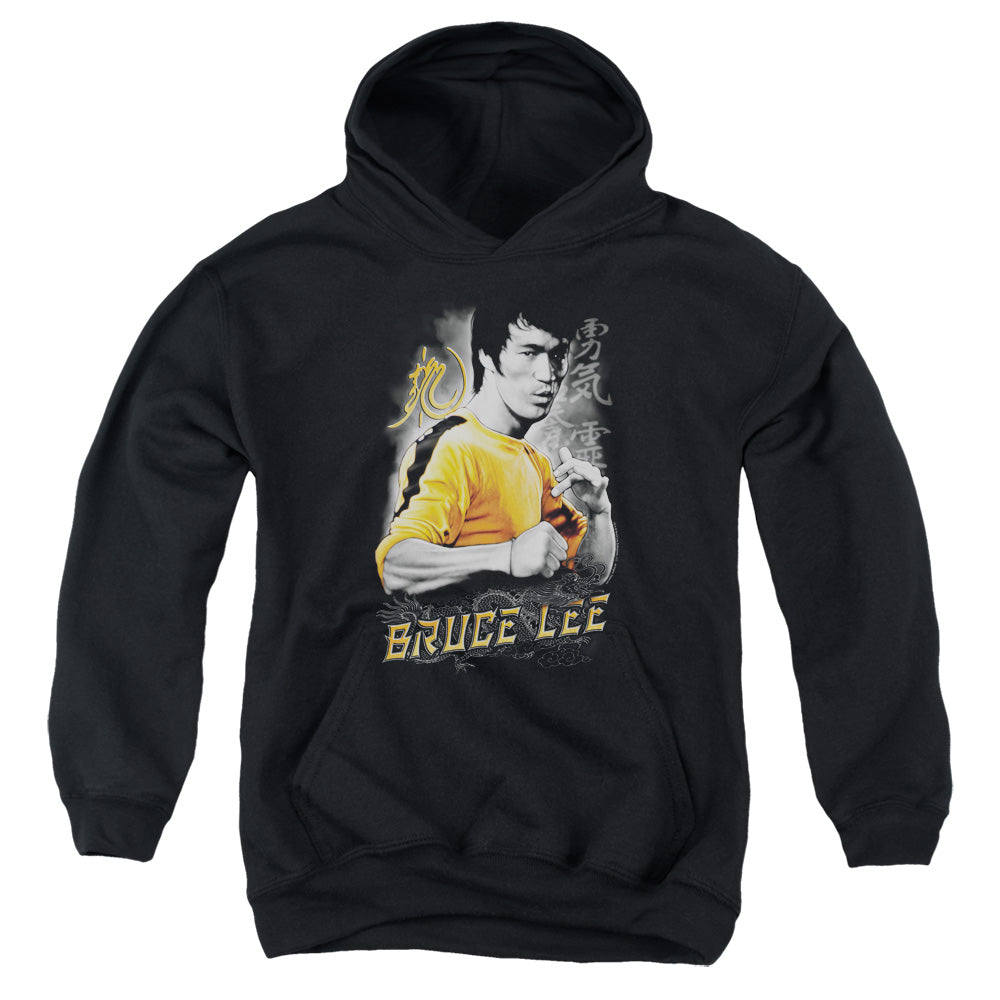 BRUCE LEE/YELLOW DRAGON - YOUTH PULLOVER HOODIE - BLACK