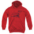 BRUCE LEE/LINE KICK - YOUTH PULLOVER HOODIE - RED