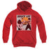 BRUCE LEE/COMIC PANEL - YOUTH PULLOVER HOODIE - RED
