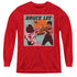 BRUCE LEE/COMIC PANEL - YOUTH LONG SLEEVE TEE - RED