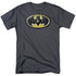 BATMAN/BAT MECH LOGO - S/S ADULT 18/1 - CHARCOAL