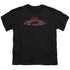 BATMAN/STEEL FLAMES LOGO - S/S YOUTH 18/1 - BLACK