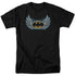 BATMAN/STEEL WINGS LOGO - S/S ADULT 18/1 - BLACK