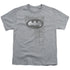 BATMAN/RIVITED METAL LOGO - S/S YOUTH 18/1 - ATHLETIC HEATHER