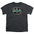 BATMAN/CIRCUITRY SHIELD - S/S YOUTH 18/1 - CHARCOAL