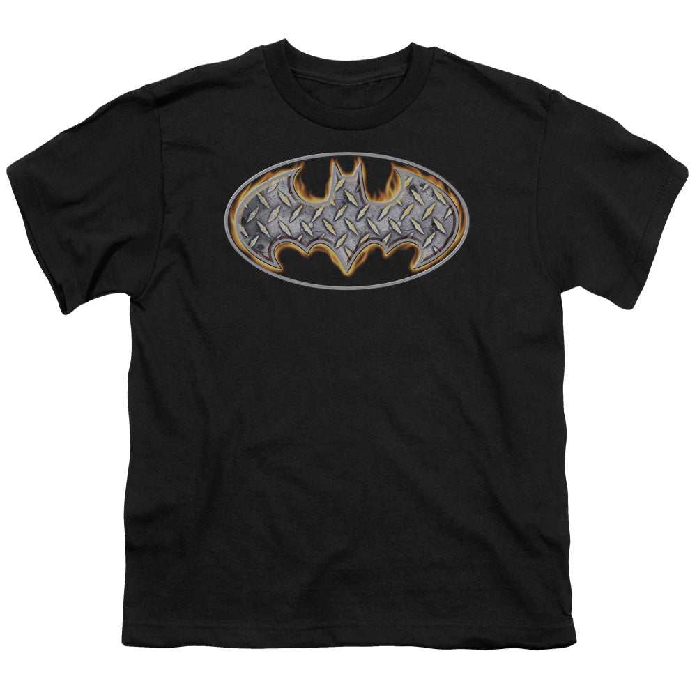 BATMAN/STEEL FIRE SHIELD - S/S YOUTH 18/1 - BLACK